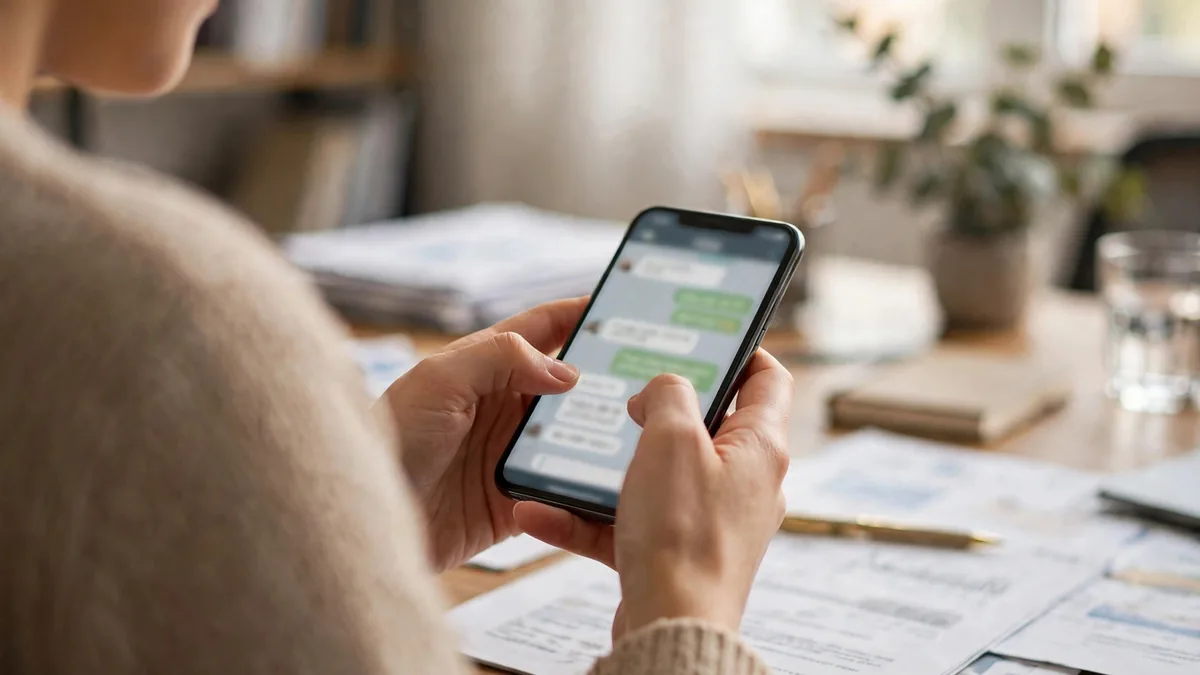 Messaging on WhatsApp to start a legal consultation
