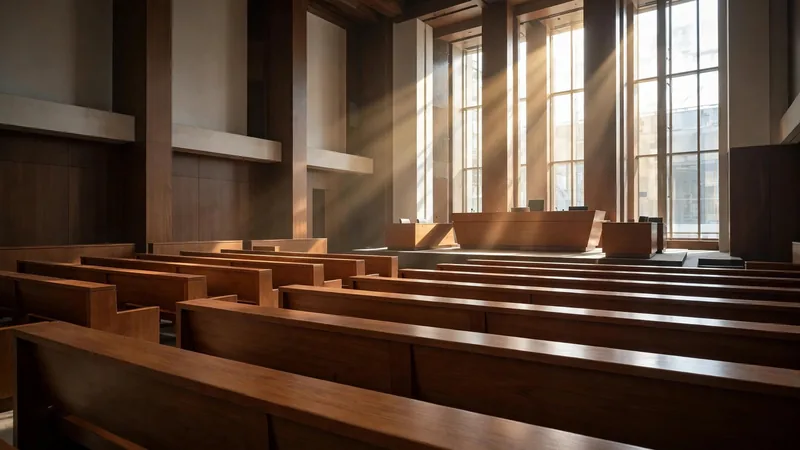 Modern courtroom interior