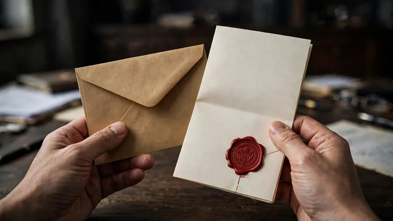 Lawyer pressing an official seal onto a legal document